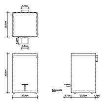 Ведро для мусора Decor Walther Corner 0614576 TE 70 с педаллю, softclose, сталь матовая, фото №2