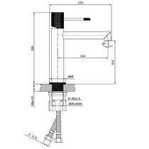 Змішувач для раковини Cersanit Zen AATW1001637191 / S951-598 збройова сталь, фото №2