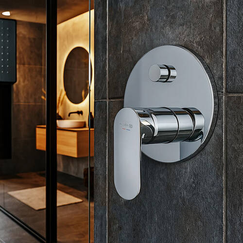 Смеситель скрытого монтажа для ванны/душа Kludi X1 327590575 хром (наружная часть), фото 1