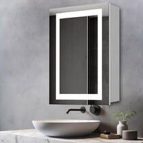 Дзеркальна шафа J-Mirror Leonardo з LED-підсвічуванням 600х700 мм, фото №1