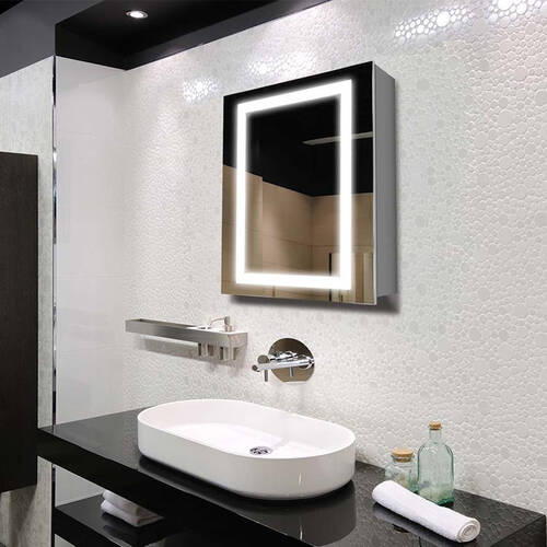 Дзеркальна шафа J-Mirror Leonardo з LED-підсвічуванням 600х700 мм, фото 6