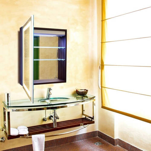 Дзеркальна шафа J-Mirror Leonardo з LED-підсвічуванням 600х700 мм, фото 4