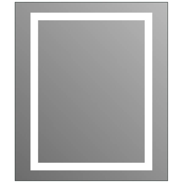 Дзеркальна шафа J-Mirror Leonardo з LED-підсвічуванням 600х700 мм, фото 2