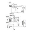 Змішувач прихованого монтажу для раковини Paffoni Light LIG006NKNSP70 brushed gunmetal, фото 3