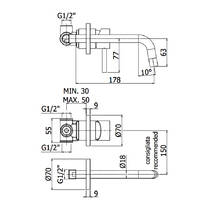 Смеситель скрытого монтажа для раковины Paffoni Light LIG006NKNSP70 brushed gunmetal, фото №3