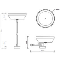Косметичне дзеркало Decor Walther 0124220 з LED-підсвічуванням та збільшенням 10х, золото глянець, фото №3