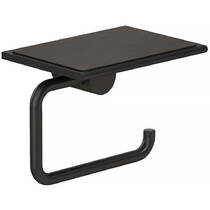 Держатель для туалетной бумаги Kludi Vela R 58971N2 с полкой, цвет brushed Gunmetal, фото №2