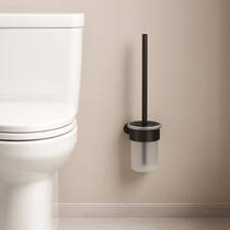 Щітка для унітаза Kludi Vela R 58974N2 з тримачем, колір brushed Gunmetal, фото №4