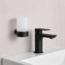 Склянка Kludi Vela R 58975N2 з тримачем, колір Brushed Gunmetal, фото №4