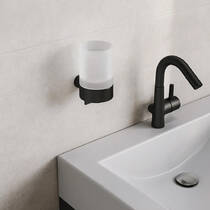 Дозатор для жидкого мыла Kludi Vela R 58976N2 с держателем, цвет Brushed Gunmetal, фото №1