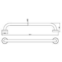 Поручень Genwec GW05 35 04 02 хром глянець, фото №3