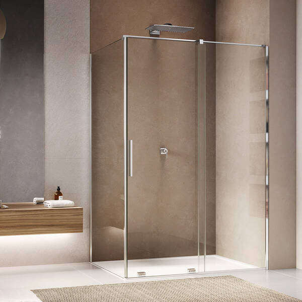 Боковая стенка Ronal Amalia D35F10905007 90х200 см профиль хром, стекло прозрачное, фото 1