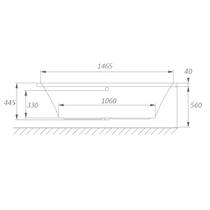 Ванна акрилова Radaway Tea WA1-51-160x075S 160x75 см з ніжками, фото №3