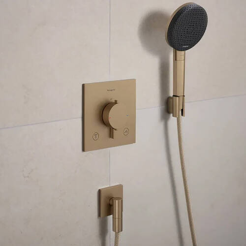 Змішувач прихованого монтажу для душу Hansgrohe Ecostat Comfort E 33711140 з термостатом, бронза матовий, фото 1