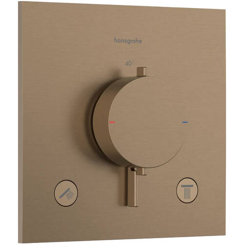 Змішувач прихованого монтажу для душу Hansgrohe Ecostat Comfort E 33711140 з термостатом, бронза матовий, фото 2