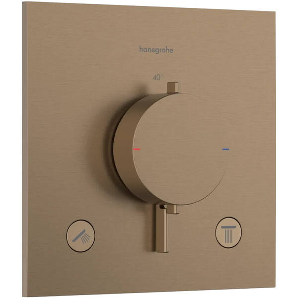 Змішувач прихованого монтажу для душу Hansgrohe Ecostat Comfort E 33711140 з термостатом, бронза матовий, фото 2