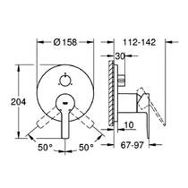 Смеситель скрытого монтажа для ванны Grohe Lineare 24095AL1 графит темный матовый, фото №2