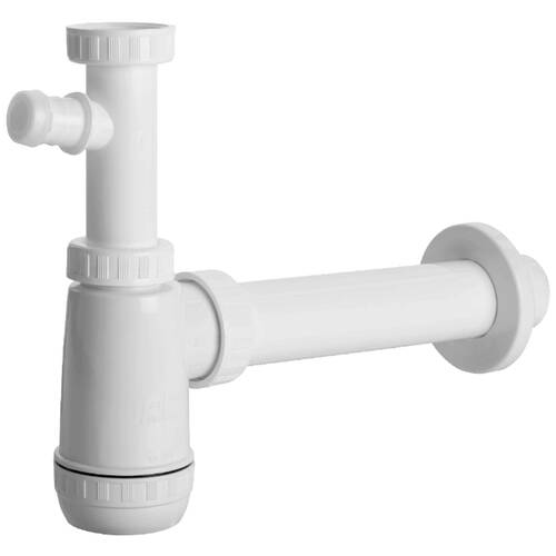 Сифон для раковины Devit DV15330 пластиковый 1/4 с выходом для стиральных машин, фото 1