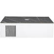 Тумба для раковини Аква Родос Манхеттен 100 см консольна білий мат зі стільницею Namibia Black, фото 7