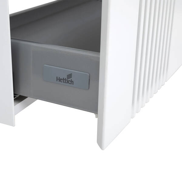 Тумба для раковины Аква Родос Манхэттен 120 см консольная белый мат со столешницей Namibia Black, фото 6