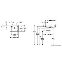 Раковина Villeroy&Boch Architectura 43853601 36 см білий глянець, фото №3