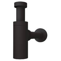 Cифон для раковини Devit DVPL004 дизайнерський пластиковий 1/4, випуск 32мм, чорний, фото №1