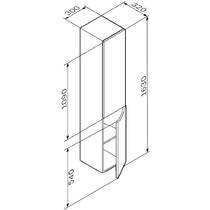 Пенал AM PM Gem M91CHR0306WG38 подвесной белый глянец, фото №3
