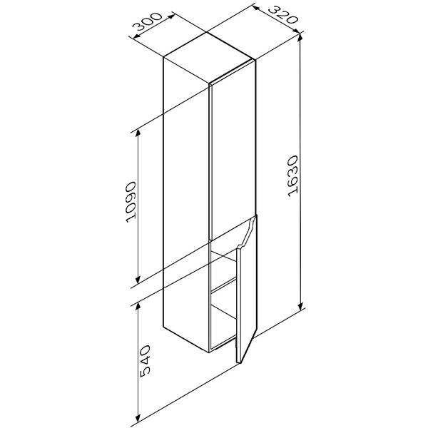 Пенал AM PM Gem M91CHR0306WG38 подвесной белый глянец, фото 3