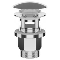 Донний клапан для раковини Devit DVVPL01 пластиковий низький, click-clack, хром, фото №1
