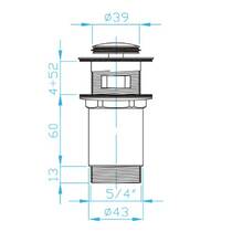 Донний клапан для раковини Devit DVVCH01 click-clack, хром, фото №2