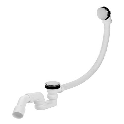 Сифон для ванны Devit DVKO14140, click-clack, колено 45' с накладкой, длина 550мм, фото 1