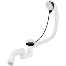 Сифон для ванни Devit DVNS141 40, автомат, з наповненням через перелив, коліно 40/50, хром, фото №1