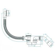 Сифон для ванни Devit DVSE141 пластиковий  40, автомат, коліно 45', фото №2