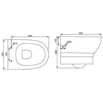 Інсталяція для унітаза OLI120 888781 із клавішею змиву Slim 659044 хром та зі звукоізолюючою прокладкою та унітазом Devit Fresh 3120121, фото №2
