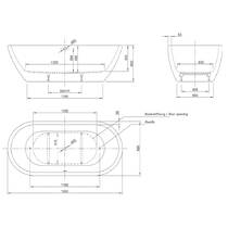 Ванна акрилова Knief Form 0100-087+0100-091-06 190х90 см білий матовий, фото №3