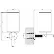 Склянка Gessi Anello 63708-030 з тримачем чорний матовий, фото 3