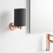 Стакан Gessi Anello 63708-030 с держателем черный матовый, фото №1