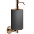 Дозатор для жидкого мыла Gessi Anello 63714-030 с держателем черный матовый/медь, фото 2