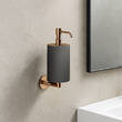 Дозатор для жидкого мыла Gessi Anello 63714-030 с держателем черный матовый/медь, фото 1