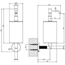 Дозатор для жидкого мыла Gessi Anello 63714-726 с черным держателем матовый/бронза, фото №3