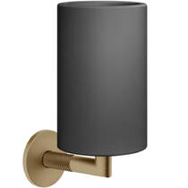 Стакан Gessi Anello 63708-726 с держателем черный матовый/бронза, фото №2