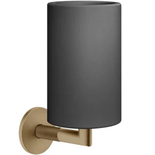 Склянка Gessi Anello 63708-726 з тримачем чорний матовий/бронза, фото 2