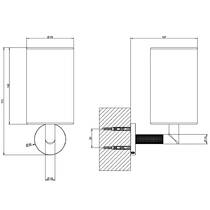 Стакан Gessi Anello 63708-726 с держателем черный матовый/бронза, фото №3