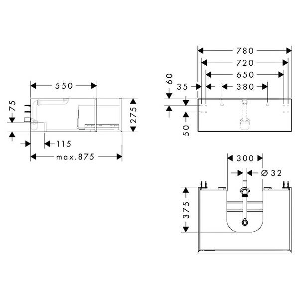 Тумба для раковины Hansgrohe Xevolos E 54311390 подвесная беж матовый, фото 3