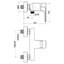 Змішувач для душу Cersanit Suaro S951-239 хром, фото №3