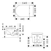 Унітаз підвісний Hansgrohe EluPura S 62025450 SoftClose, QuickRelease, фото №3