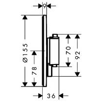 Смеситель скрытого монтажа для душа Hansgrohe Ecostat Comfort S 33715140 с термостатом, бронза матовый, фото №3