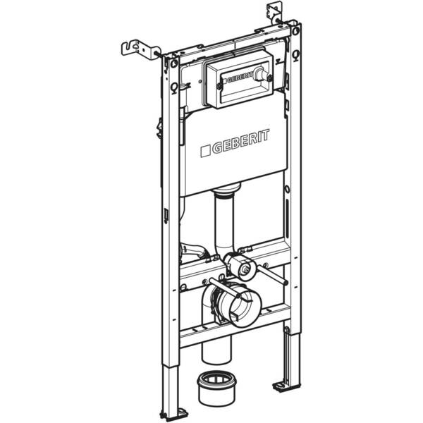 Інсталяція для унітаза Geberit DuofixBasic 458.103.00.2 в комплекті з кріпленням (2в1), фото 2
