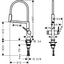 Змішувач для кухні Hansgrohe Talis Select M54 72861800 сталь, фото №3