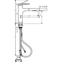 Смеситель для кухни Hansgrohe Zesis M33 sBox 74804670 черный матовый, фото №3